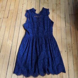 Blue lacey holiday dress size large